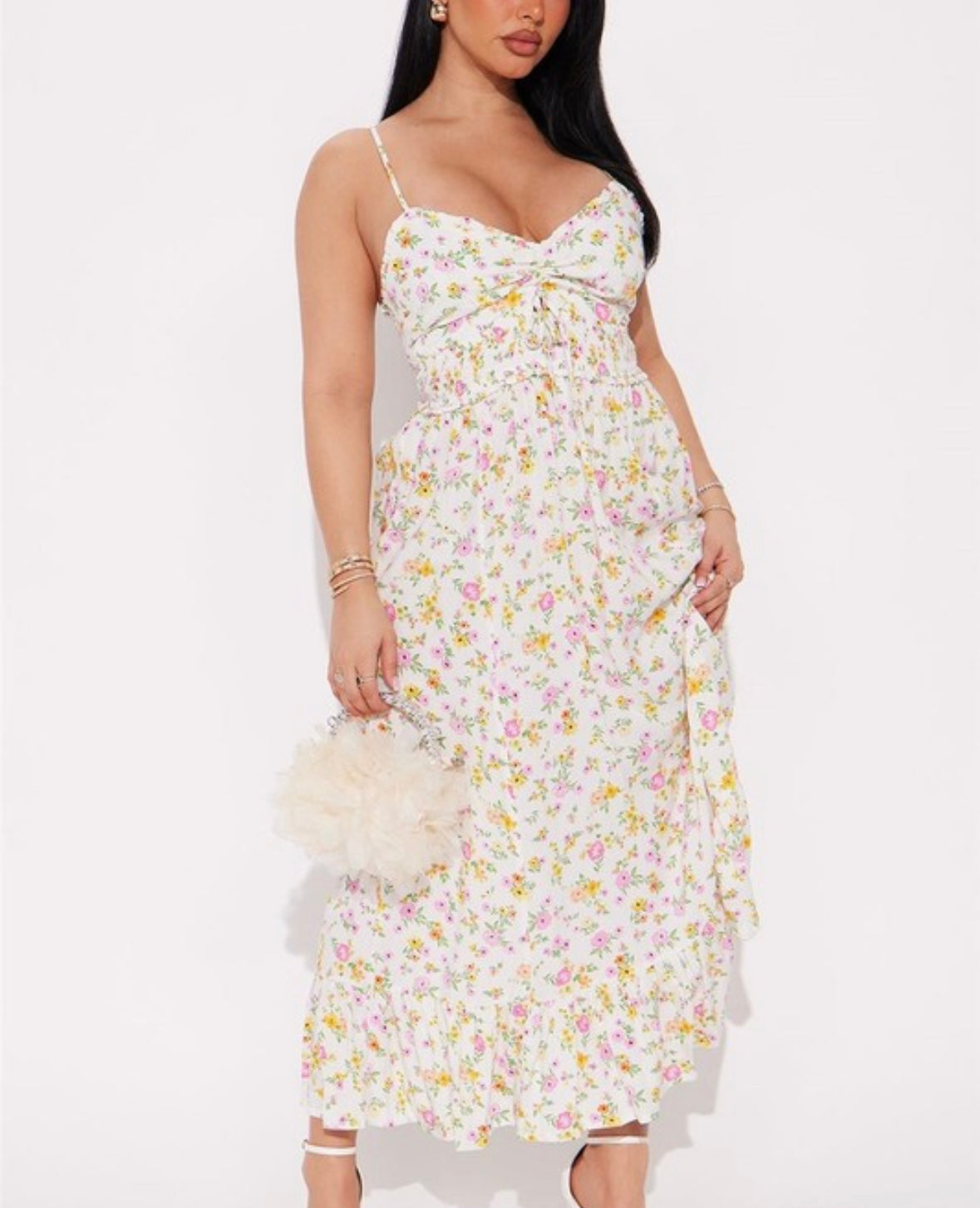 Nara dress (pink+yellow)