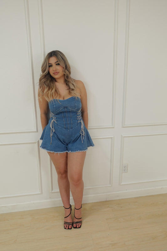Denim Romper