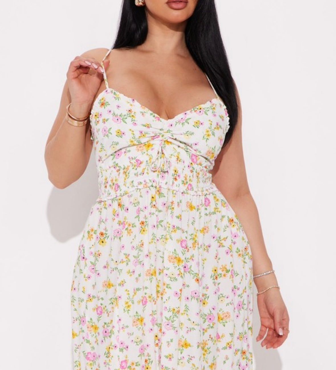 Nara dress (pink+yellow)